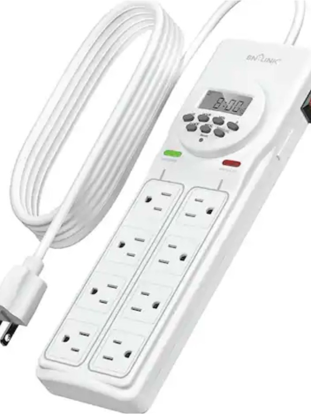 BN-LINK 8- OUTLET POWER STRIP WITH DIGITAL TIMER